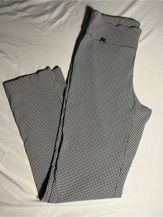 Peck & Peck Pants - Black & White Micro Gingham Stretch Pants Peck & Peck